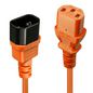Lindy 1m C14 to C13 Mains Extension Cable, lead free, orange