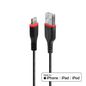 Lindy 1m Reinforced USB Type A to Lightning Cable