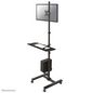 Neomounts Newstar Mobile Work Station Floor Stand for monitor (10"-32"), keyboard, mouse & PC - Black