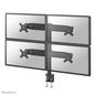 Neomounts by Newstar Newstar Tilt/Turn/Rotate Quad Desk Mount (clamp) for four 19-30" Monitor Screens, Height Adjustable - Black