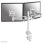 Neomounts Neomounts by Newstar Full Motion Dual Desk Mount (clamp) for two 10-30" Monitor Screens, Height Adjustable - Silver