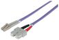 Intellinet Fibre Optic Patch Cable, Duplex, Multimode, LC/SC, 50/125 µm, OM4, 1m, LSZH, Violet