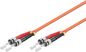 MicroConnect Optical Fibre Cable, ST-ST, Singlemode, Duplex, OM2 (Orange), 0.5m